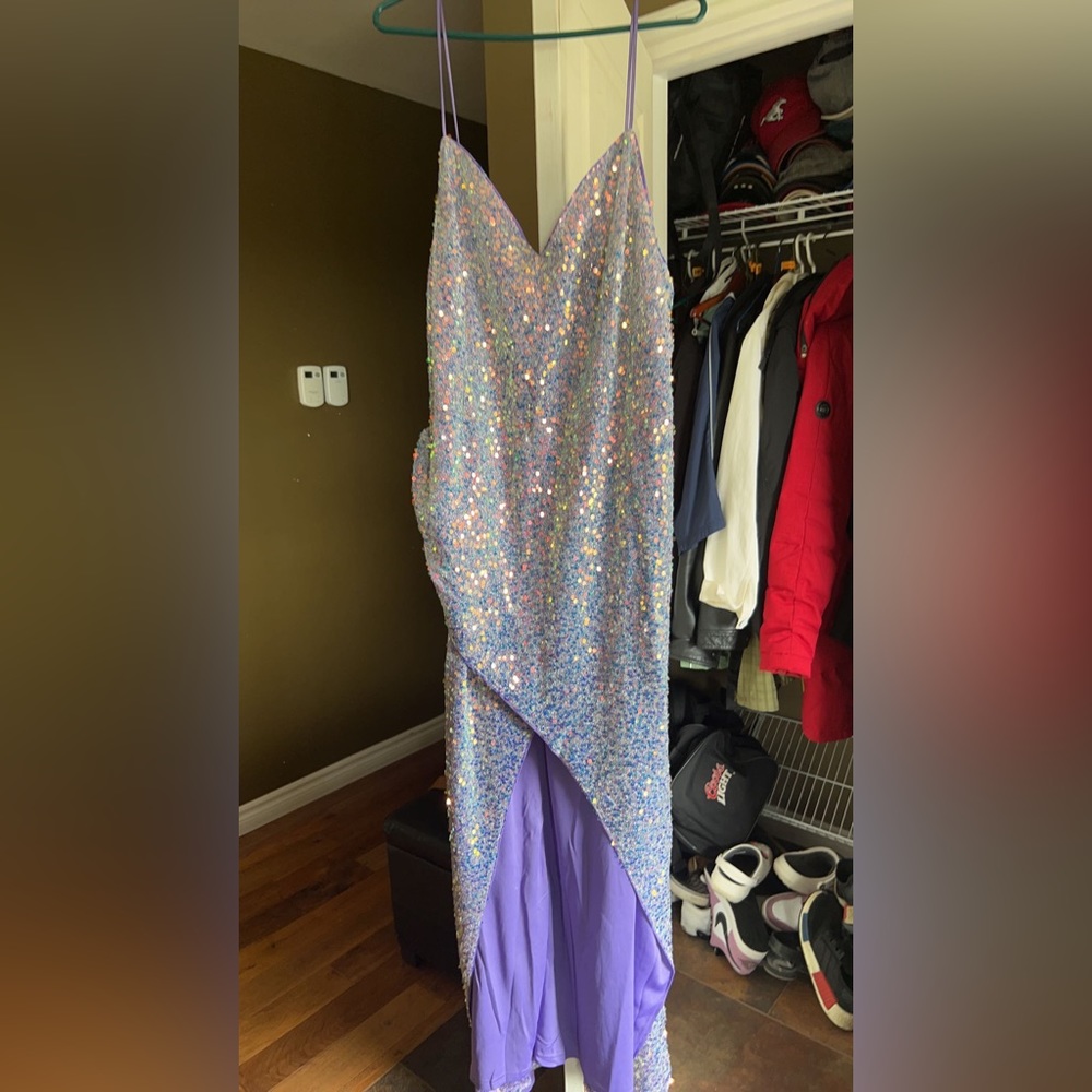 Purple Sequin Dress
